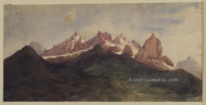 Alpine Landschaft symbolist George Frederic Watts Ölgemälde